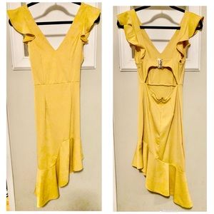 Woman’s Gorgeous Backless Ruffle Sleeveless Dress Size